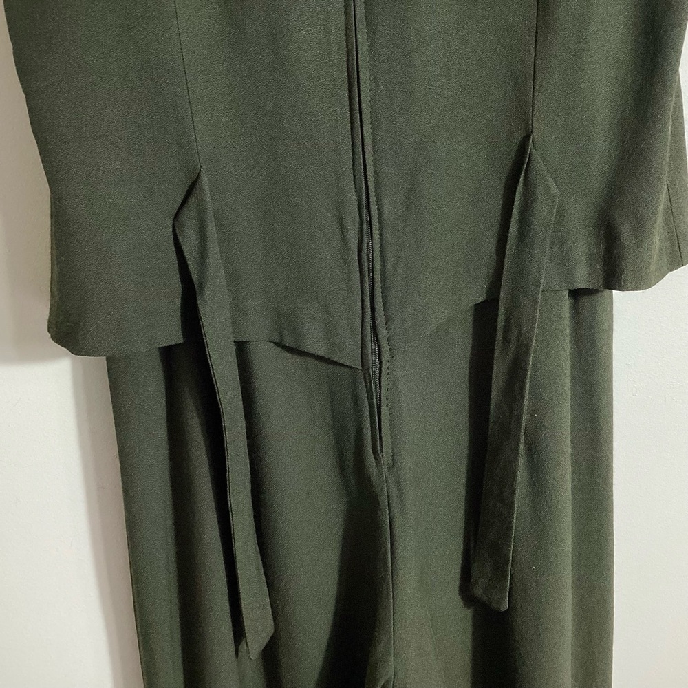 Vtg Old Money Jumpsuit Tie Back Waist M - Picture 8 of 16